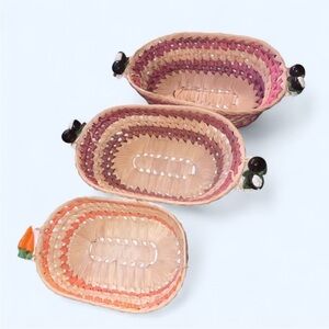 Handwoven Multicolor Basket Set